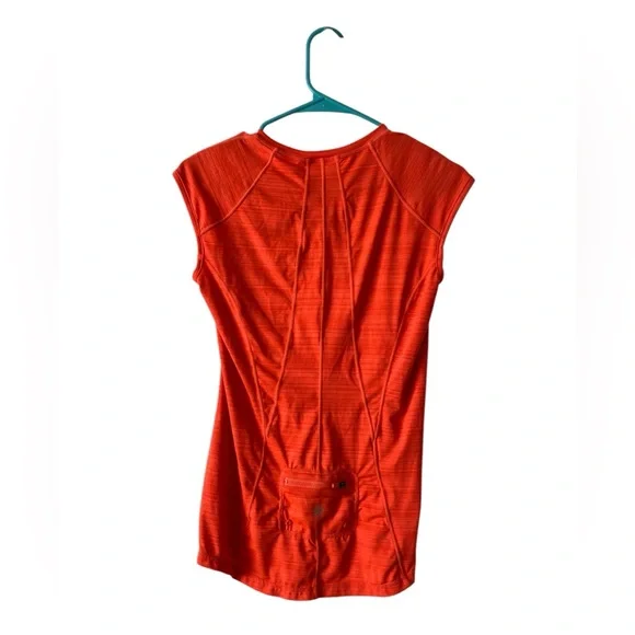 Athleta Orange Cap Sleeve Size Small Athletic Shirt Top - Picture 5 of 5